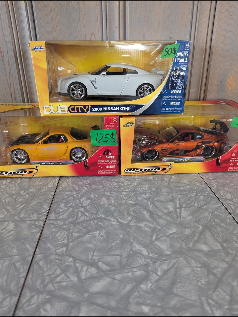 Jada Die-Cast Toy Car GT-R, Supra And RX7